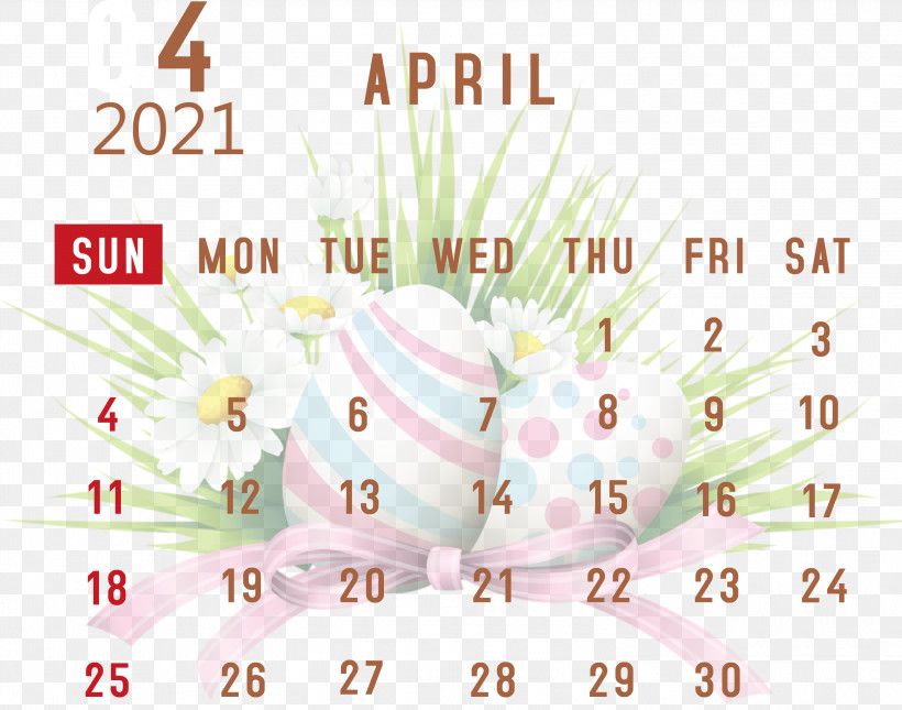 April 2021 Printable Calendar April 2021 Calendar 2021 Calendar, PNG, 3000x2361px, 2021 Calendar, April 2021 Printable Calendar, Biology, Floral Design, Flower Download Free