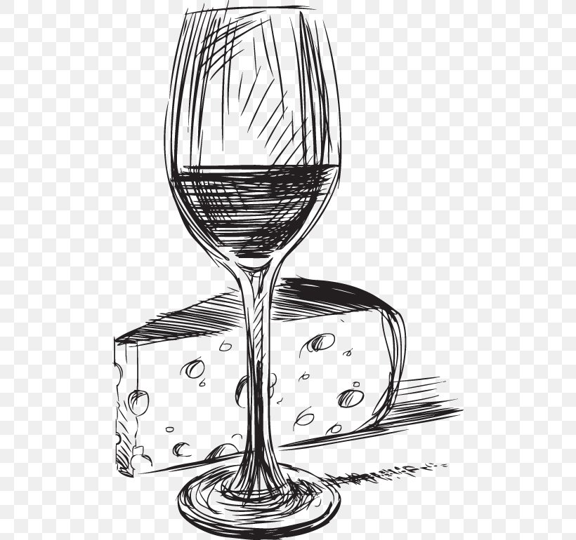 Red Wine Wine Glass Drawing, PNG, 500x770px, Wine, Black And White, Bottle, Champagne Stemware, Cheese Download Free