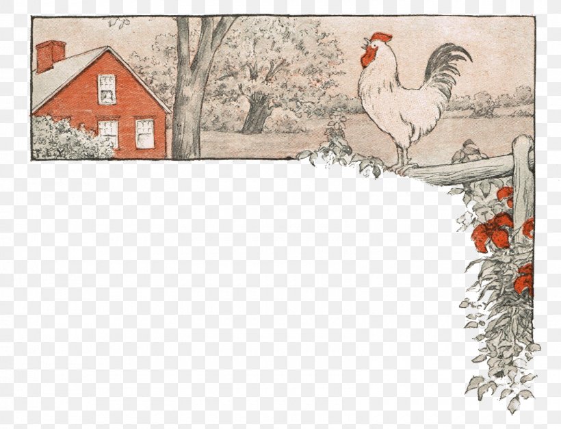 Rooster Chicken Bird Livestock Illustration, PNG, 1600x1225px, Rooster, Altered Book, Animal, Beak, Bird Download Free