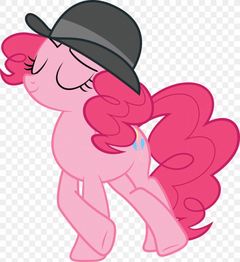 Pinkie Pie Rarity Bowler Hat Headgear, PNG, 856x933px, Watercolor, Cartoon, Flower, Frame, Heart Download Free