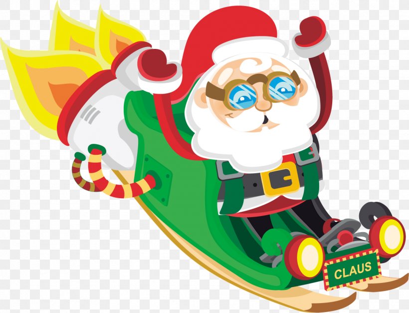 Santa Claus Sled Illustration, PNG, 1279x979px, Santa Claus, Art, Christmas, Christmas Decoration, Christmas Ornament Download Free