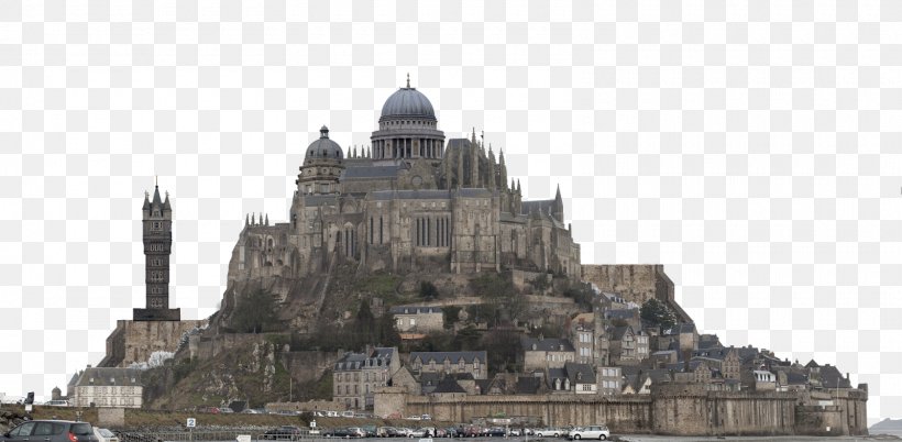 Mont Saint Michel Abbey Saint-Malo Mont Saint-Michel Bay City Fantasy, PNG, 1600x786px, Mont Saint Michel Abbey, Architecture, Basilica, Building, Byzantine Architecture Download Free