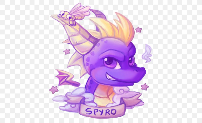 Spyro Reignited Trilogy DeviantArt Video Games Dragon, PNG, 500x500px, 2018, Spyro Reignited Trilogy, Art, Artist, Cartoon Download Free