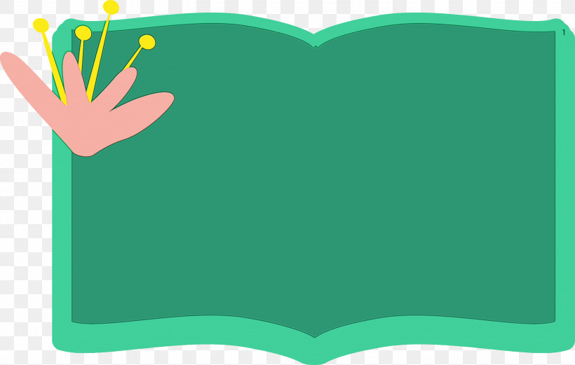 Leaf Cartoon Green Line Teal, PNG, 3000x1908px, Flower Frame, Biology, Book Frame, Cartoon, Geometry Download Free