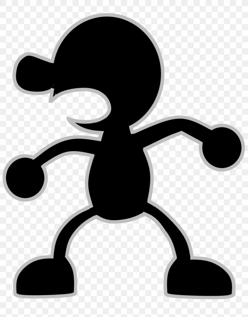 Mr. Game And Watch Game & Watch Mario & Luigi: Superstar Saga Nintendo Clip Art, PNG, 1024x1311px, Mr Game And Watch, Artwork, Black, Black And White, Game Download Free