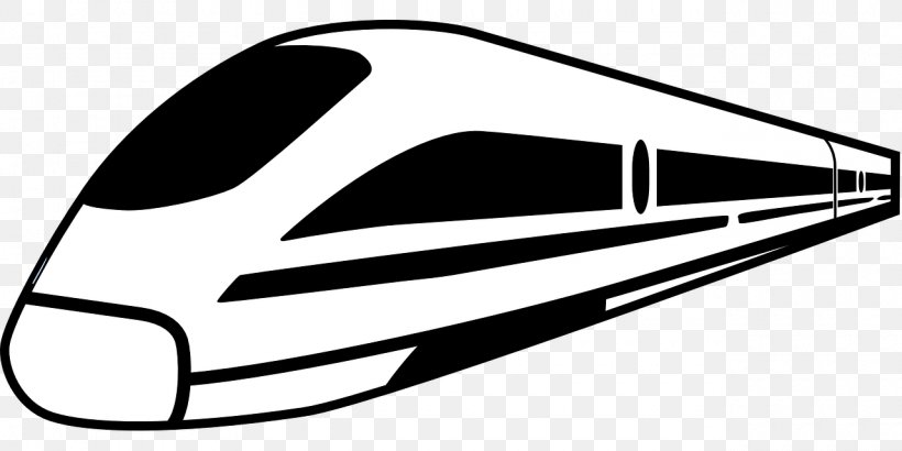 Rail Transport Train Rapid Transit High-speed Rail Clip Art, PNG, 1280x640px, Rail Transport, Automotive Design, Black And White, Electric Locomotive, Express Train Download Free