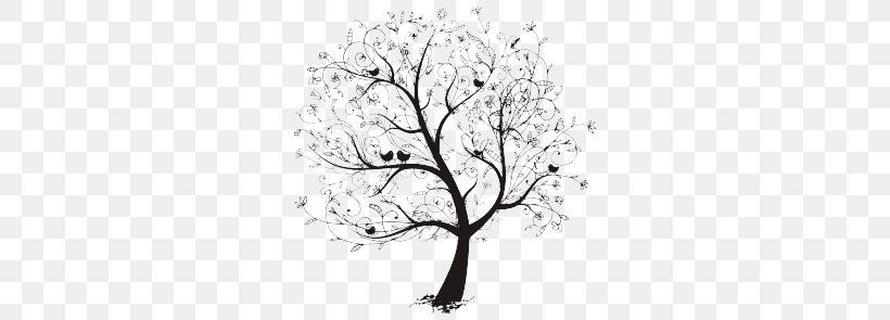 Tree Royalty-free, PNG, 442x295px, Tree, Art, Artwork, Black And White, Branch Download Free