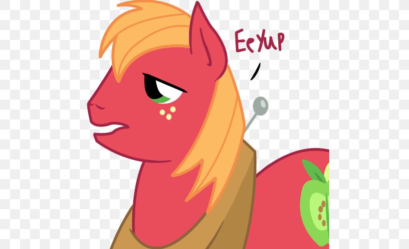 Big McIntosh Pony McDonald's Big Mac Fluttershy, PNG, 500x500px, Watercolor, Cartoon, Flower, Frame, Heart Download Free