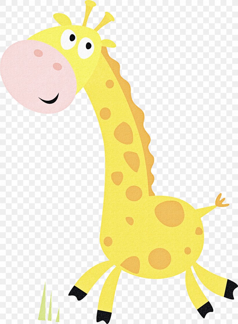Giraffe Giraffidae Clip Art Cartoon Yellow, PNG, 1174x1599px, Giraffe, Animal Figure, Cartoon, Giraffidae, Terrestrial Animal Download Free