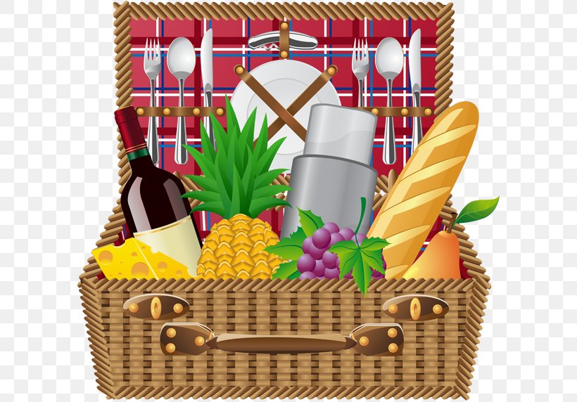 Picnic Baskets Clip Art, PNG, 600x572px, Picnic Baskets, Basket, Food, Fotosearch, Gift Download Free