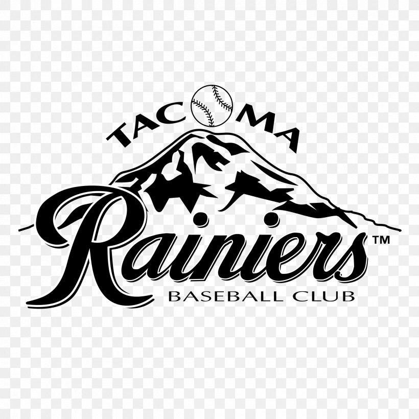 Tacoma Rainiers Logo Seattle Mariners Baseball, PNG, 2400x2400px, Logo, Baseball, Black, Black And White, Black M Download Free