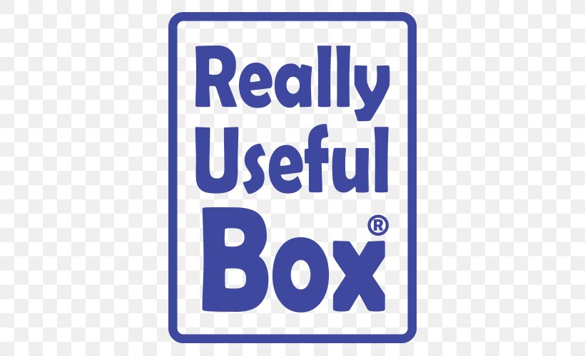 Really Useful Storage Open Fronted Box Really Useful 35L Stackable Bauble Storage Box Really Useful Products Ltd. Logo Paper, PNG, 500x500px, Logo, Area, Blue, Brand, Number Download Free