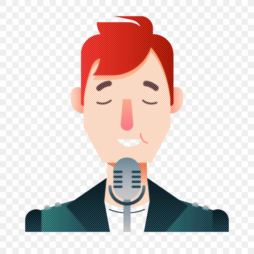 Microphone, PNG, 1000x1000px, Cartoon, Chin, Forehead, Gesture, Microphone Download Free