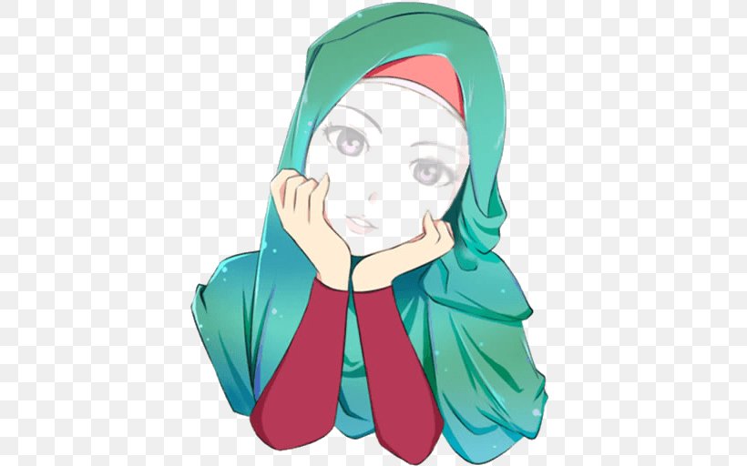 Muslim Hijab Women In Islam Cartoon, PNG, 512x512px, Watercolor, Cartoon, Flower, Frame, Heart Download Free