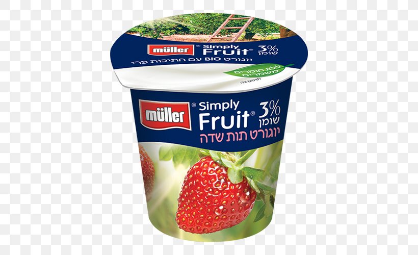 Strawberry Yoghurt Müller Food Mousse, PNG, 500x500px, Strawberry, Berry, Cream, Dairy, Dairy Product Download Free