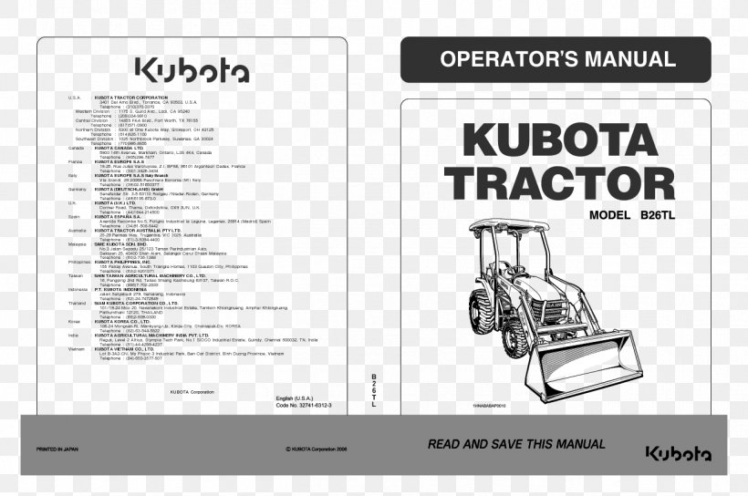 Backhoe Loader Kubota Corporation Tractor, PNG, 1305x866px, Backhoe Loader, Backhoe, Brand, Business, Communication Download Free