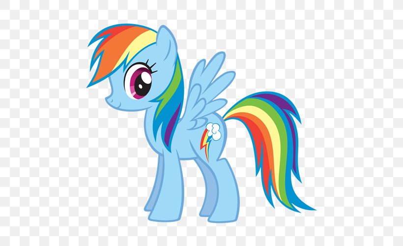 Rainbow Dash Pony Rarity Pinkie Pie Twilight Sparkle, PNG, 500x500px, Rainbow Dash, Animal Figure, Cartoon, Drawing, Equestria Download Free