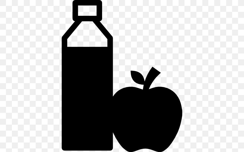 Apple Juice Bottle, PNG, 512x512px, Juice, Apple, Apple Juice, Black, Black And White Download Free