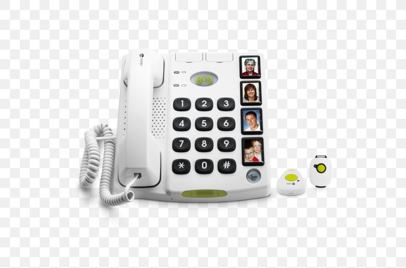 DORO Care SecurePlus Telephone Call Home & Business Phones Doro Candybar Phone White DoroPhoneSecur580s/w, PNG, 542x542px, Telephone, Communication, Corded Phone, Cordless Telephone, Doro Download Free