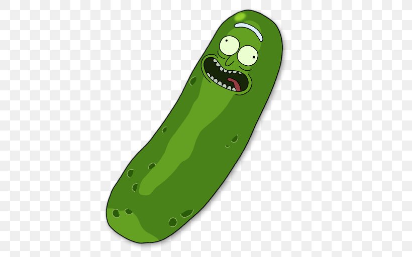 Rick Sanchez Pickled Cucumber Pickle Rick Morty Smith Pickling, PNG, 512x512px, Rick Sanchez, Adult Swim, Cucumber, Grass, Green Download Free