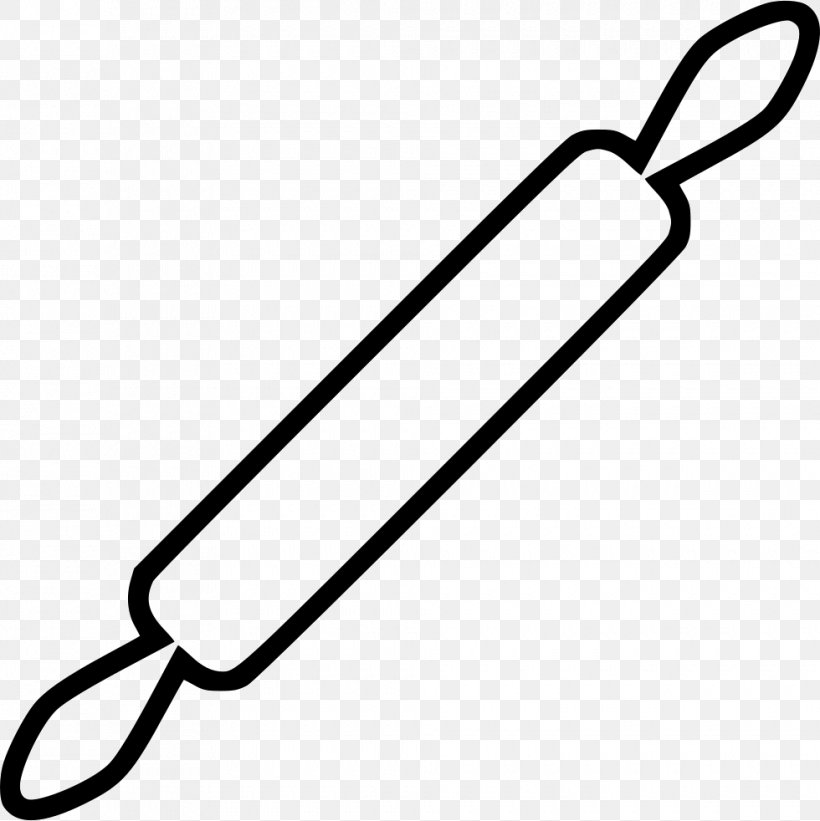Rolling Pins Clip Art, PNG, 980x982px, Rolling Pins, Black And White, Cdr, Dough, Drawing Download Free