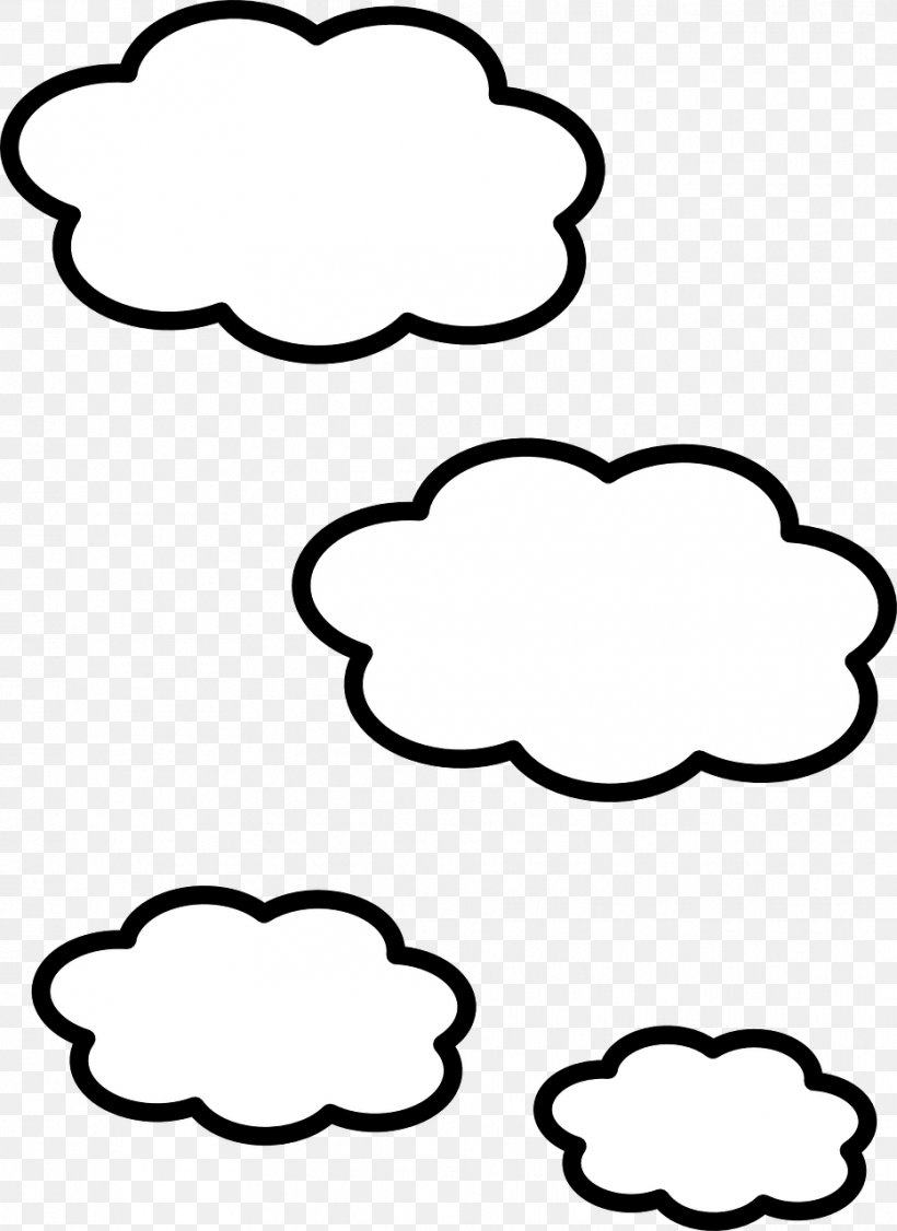 Cloud Clip Art, PNG, 932x1280px, Cloud, Area, Black, Black And White, Drawing Download Free