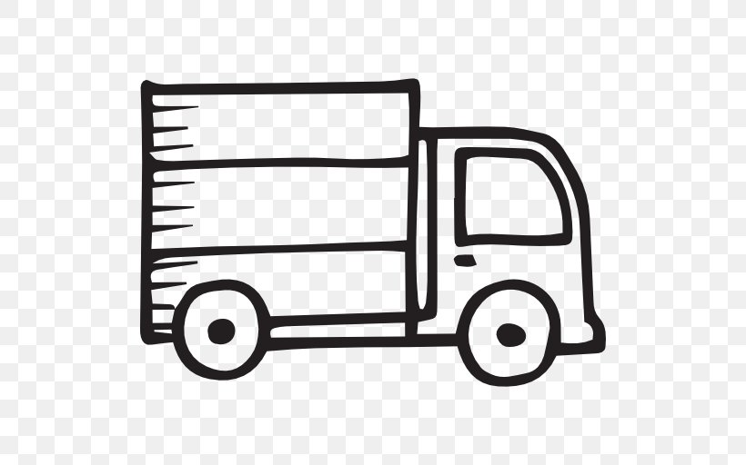 Package Delivery Transport Logistics Packaging And Labeling, PNG, 512x512px, Delivery, Area, Automotive Exterior, Black, Black And White Download Free