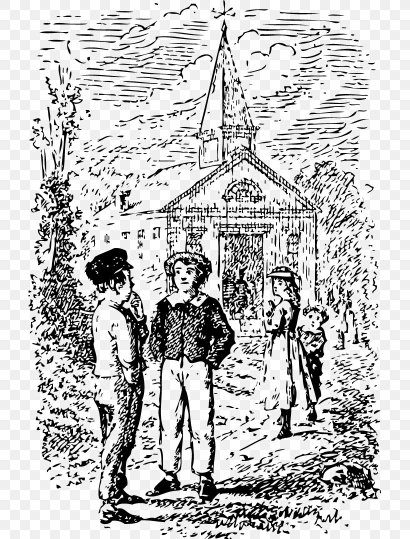 The Adventures Of Tom Sawyer Church Clip Art, PNG, 705x1078px, Adventures Of Tom Sawyer, Area, Art, Artwork, Black And White Download Free