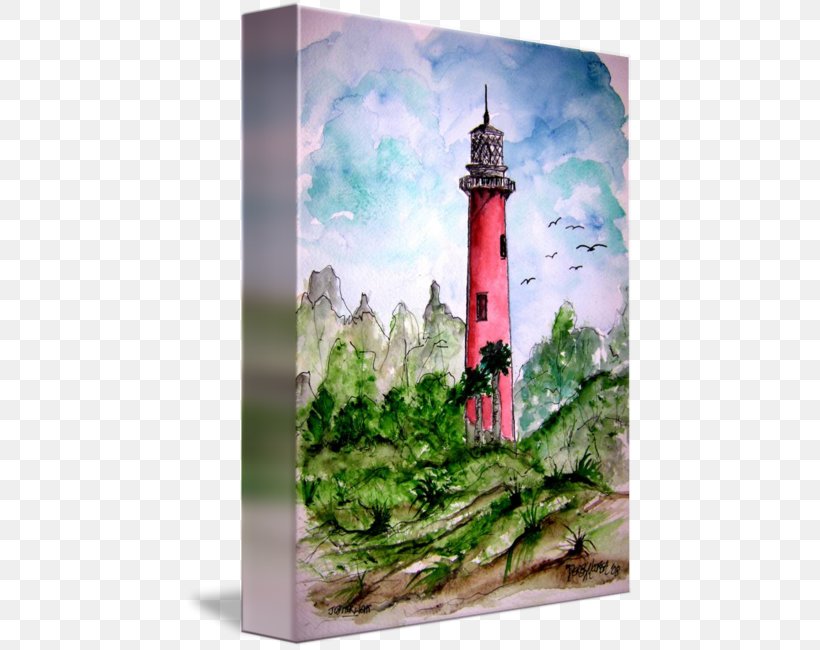Jupiter Lighthouse Painting Gallery Wrap Canvas, PNG, 450x650px, Jupiter, Art, Canvas, Collectable, Florida Download Free
