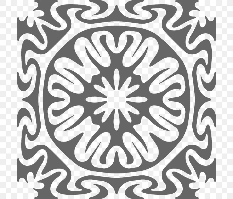 Kaleidoscope Coloring Pages Free Printable Downloa, PNG, 700x700px, Symmetry, Area, Black, Black And White, Black M Download Free
