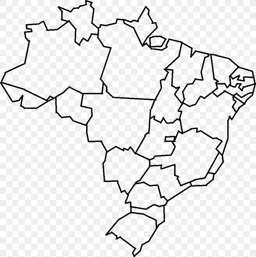 Brazil Mapa Polityczna World Map Blank Map, PNG, 945x949px, Brazil, Area, Black, Black And White, Blank Map Download Free