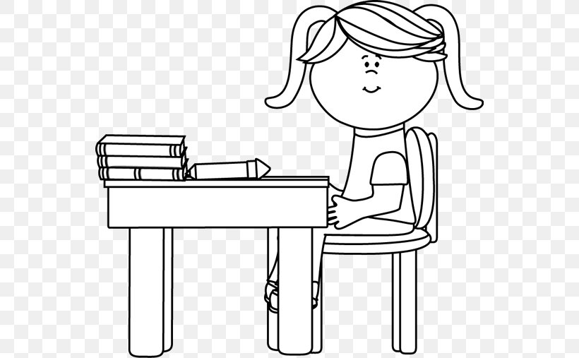 Clip Art Desk Student Table School, PNG, 550x507px, Desk, Area, Arm, Artwork, Black And White Download Free