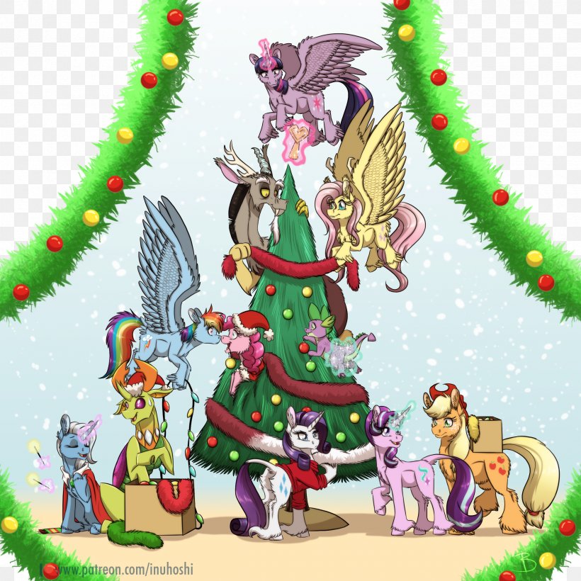 Twilight Sparkle Rainbow Dash Spike Rarity Pinkie Pie, PNG, 2400x2400px, Twilight Sparkle, Art, Christmas, Christmas Decoration, Christmas Ornament Download Free