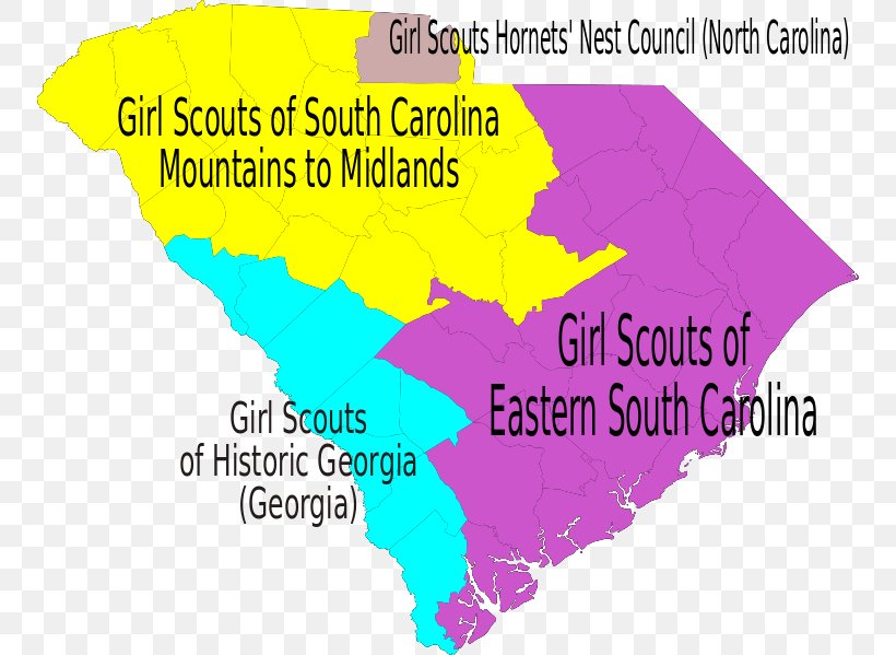 South Carolina North Carolina Girl Scouts Of The USA Scouting Boy Scouts Of America, PNG, 752x599px, South Carolina, Area, Boy Scouts Of America, Brand, Georgia Download Free