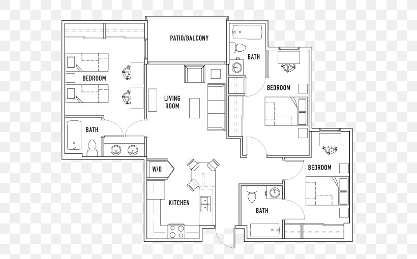 Floor Plan Line Pattern, PNG, 755x510px, Floor Plan, Area, Black And White, Diagram, Drawing Download Free