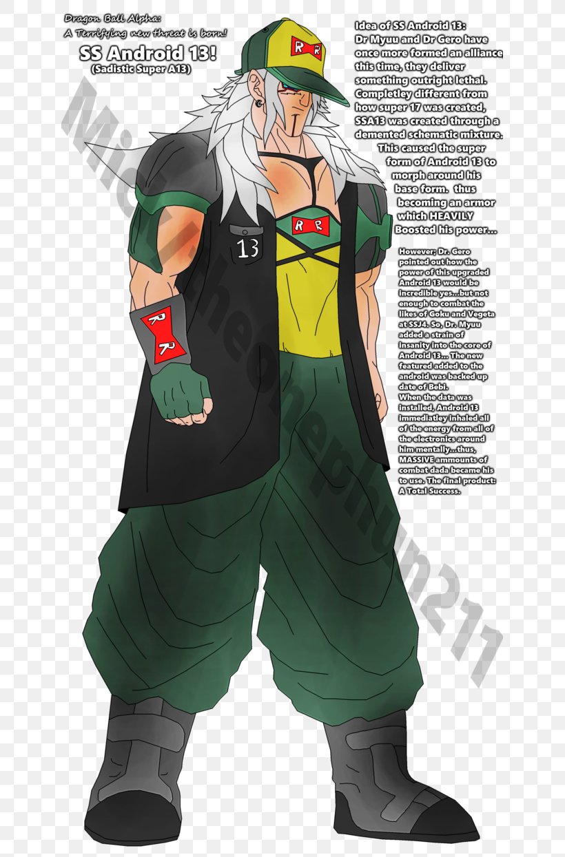 Ball Alpha Android 13 Dragon Ball Android 17 Doctor Gero, PNG, 641x1245px, Android 13, Android, Android 17, Cell, Costume Download Free