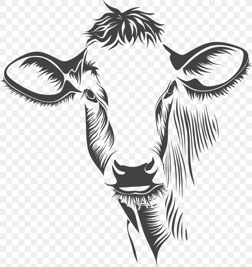 Holstein Friesian Cattle Charolais Cattle Gelbvieh Line Art Clip Art, PNG, 2096x2224px, Holstein Friesian Cattle, Beef, Black And White, Bull, Carnivoran Download Free