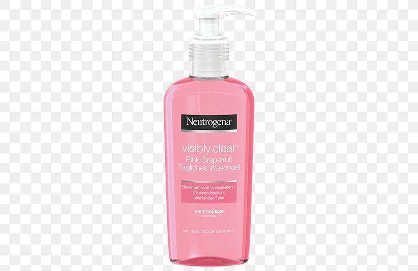Lotion Neutrogena VISIBLY CLEAR Pink Grapefruit Cream Wash Skin Moisturizer, PNG, 550x532px, Lotion, Acne, Cleanser, Exfoliation, Face Download Free