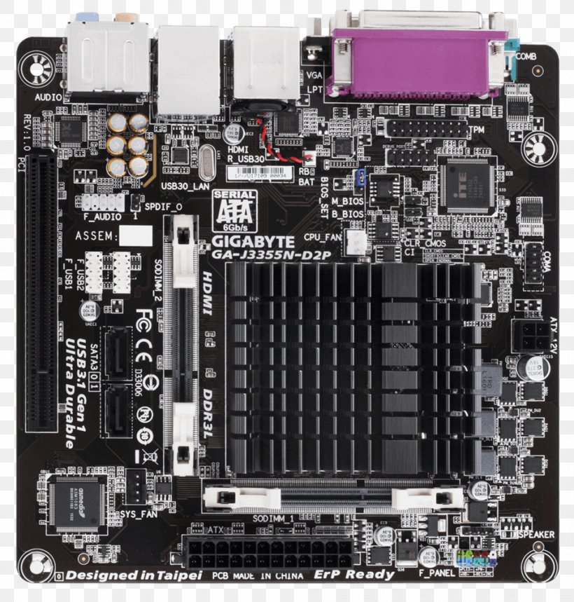 Motherboard Sound Cards & Audio Adapters Intel Central Processing Unit Gigabyte Technology, PNG, 954x1000px, Motherboard, Atx, Celeron, Central Processing Unit, Computer Component Download Free