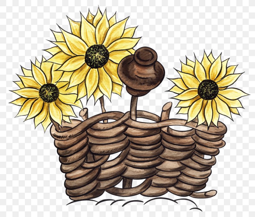 Window Cartoon, PNG, 800x698px, Common Sunflower, Daisy Family, Door, Fence, Flower Download Free