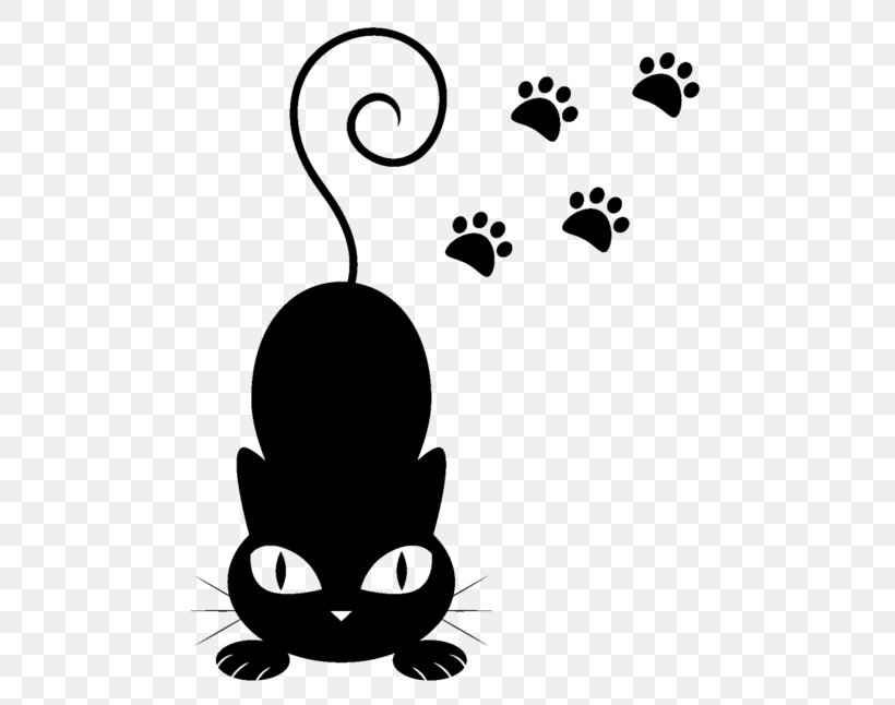 Black Cat Kitten Clip Art, PNG, 700x646px, Cat, Artwork, Black, Black And White, Black Cat Download Free