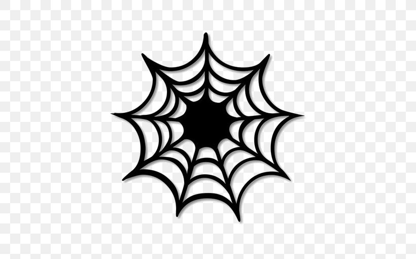Spider Web Clip Art, PNG, 510x510px, Spider, Black, Black And White, Document, Leaf Download Free