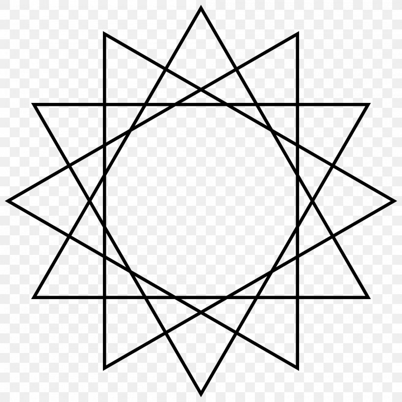 Star Polygon Dodecagon Regular Polygon Five-pointed Star, PNG, 2000x2000px, Star Polygon, Area, Black And White, Circumscribed Circle, Diagram Download Free