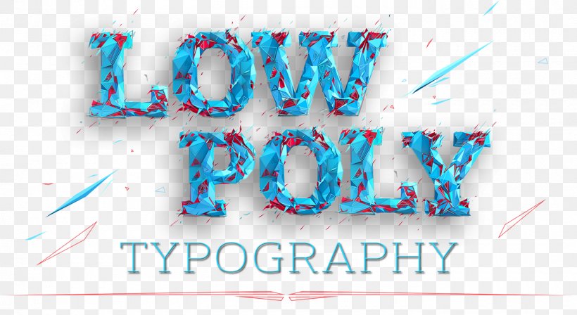 Low Poly Typography Graphic Design Font, PNG, 1400x766px, Low Poly, Art, Blue, Brand, Color Download Free