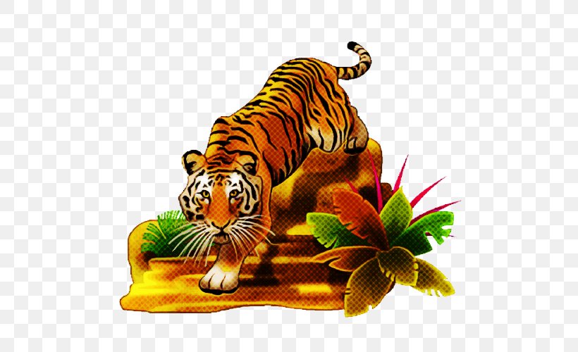 Tiger Bengal Tiger Wildlife Siberian Tiger Animal Figure, PNG, 500x500px, Tiger, Animal Figure, Bengal Tiger, Siberian Tiger, Whiskers Download Free