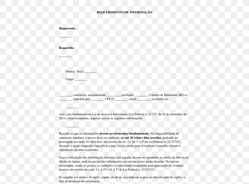 Document Requerimento Information Law Petition, PNG, 532x606px, Document, Area, Black And White, Contract, Diagram Download Free
