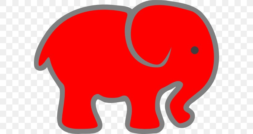 Indian Elephant Red Clip Art, PNG, 600x436px, Elephant, Animal, Area, Baby Einstein, Cartoon Download Free