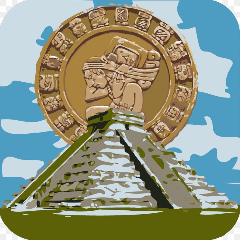 Maya Civilization Chichen Itza Mayan Calendar Gold Font, PNG, 1024x1024px, Maya Civilization, Calendar, Cash, Chichen Itza, Currency Download Free