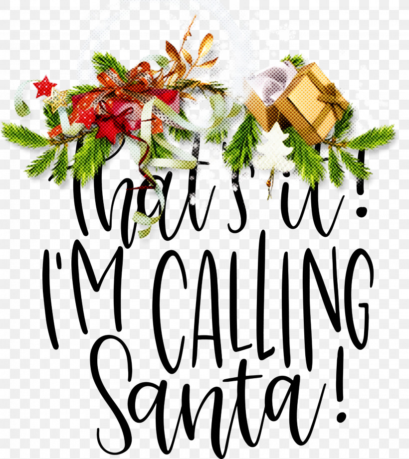Calling Santa Santa Christmas, PNG, 2670x3000px, Calling Santa, Calendar System, Christmas, Christmas Day, February Download Free