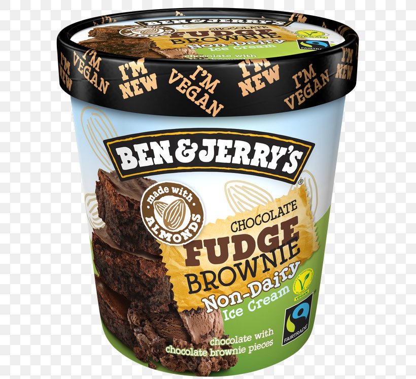 Fudge Chocolate Brownie Ice Cream Milk Substitute Ben & Jerry's, PNG, 615x747px, Fudge, Almond, Brand, Caramel, Chocolate Brownie Download Free